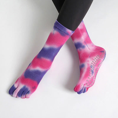 Olivenorma Comfortable Tie-dye Yoga Pilateds Barre Cotton Socks