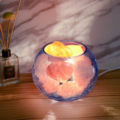 Olivenorma Creative Ice Cracked Glass Tank Himalayan Pink Salt Lamp