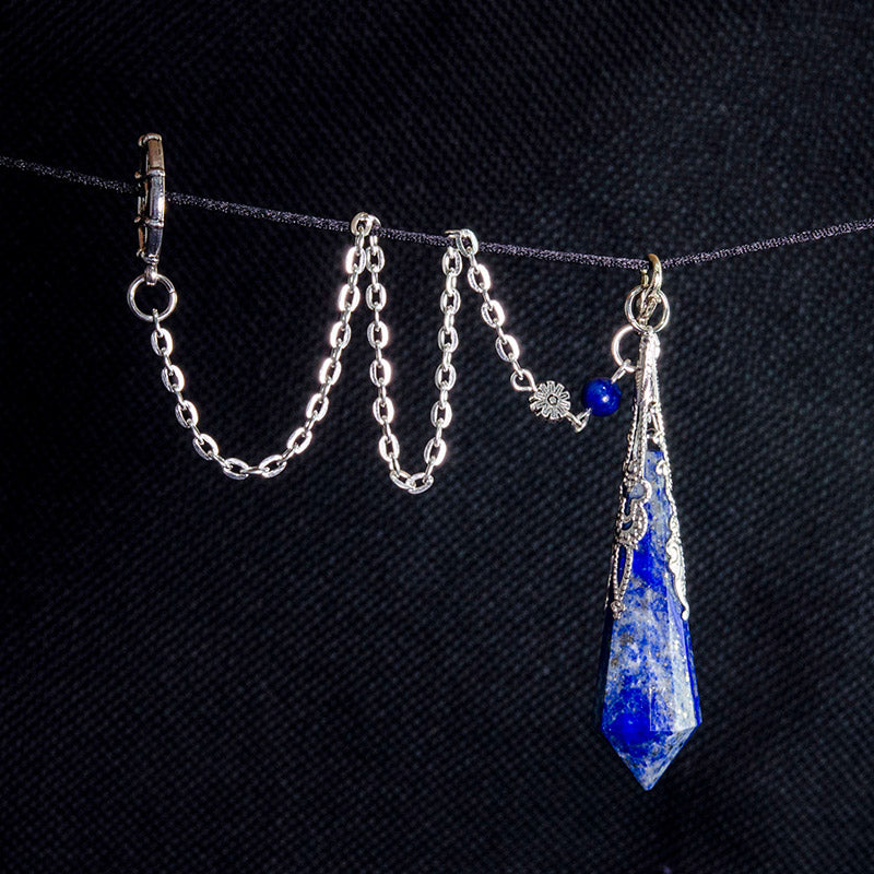 Lapis Lazuli Retro Positive Pendulum