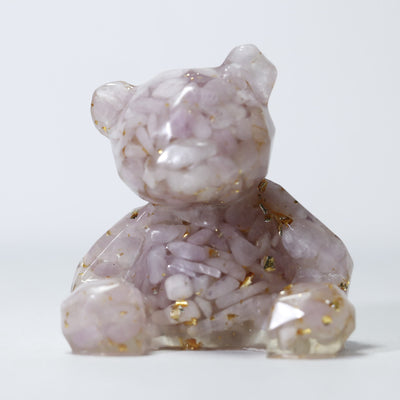 Olivenorma Crystal Gravel Resin Bear Ornament Gemstone Decoration