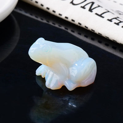 Olivenorma Serene Spirit Gemstone Frog Gemstone Decoration - Opalite - With Card - image 7