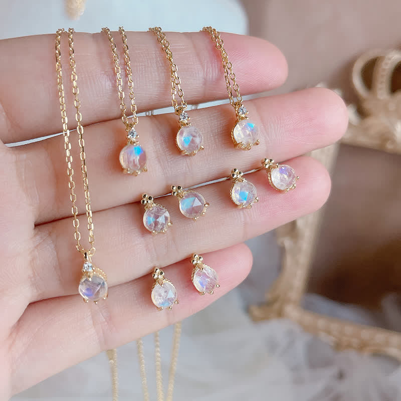 Olivenorma Natural Moonstone Jewelry Set