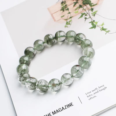 Olivenorma 7A Green Phantom Quartz Beaded Bracelet