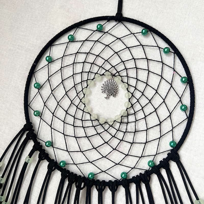 Olivenorma Glow Beads Handmade Peacock Feather Dream Catcher - image 2